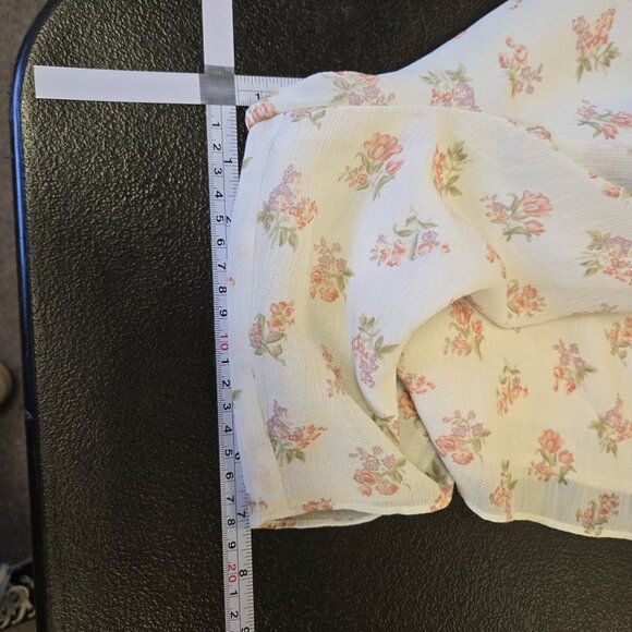 Vintage Summer Retro Floral Print High-Waisted Bermuda Flowy Shorts Culottes Whi - Picture 9 of 9